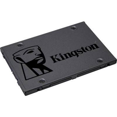 Černý SSD disk s logem a nápisem 'Kingston'.