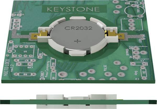 Keystone Electronics 1057 držák knoflíkových baterií 1x CR 2032 horizontální , povrchová montáž SMD  (d x š x v) 33.15 x 23.93 x 5.21 mm