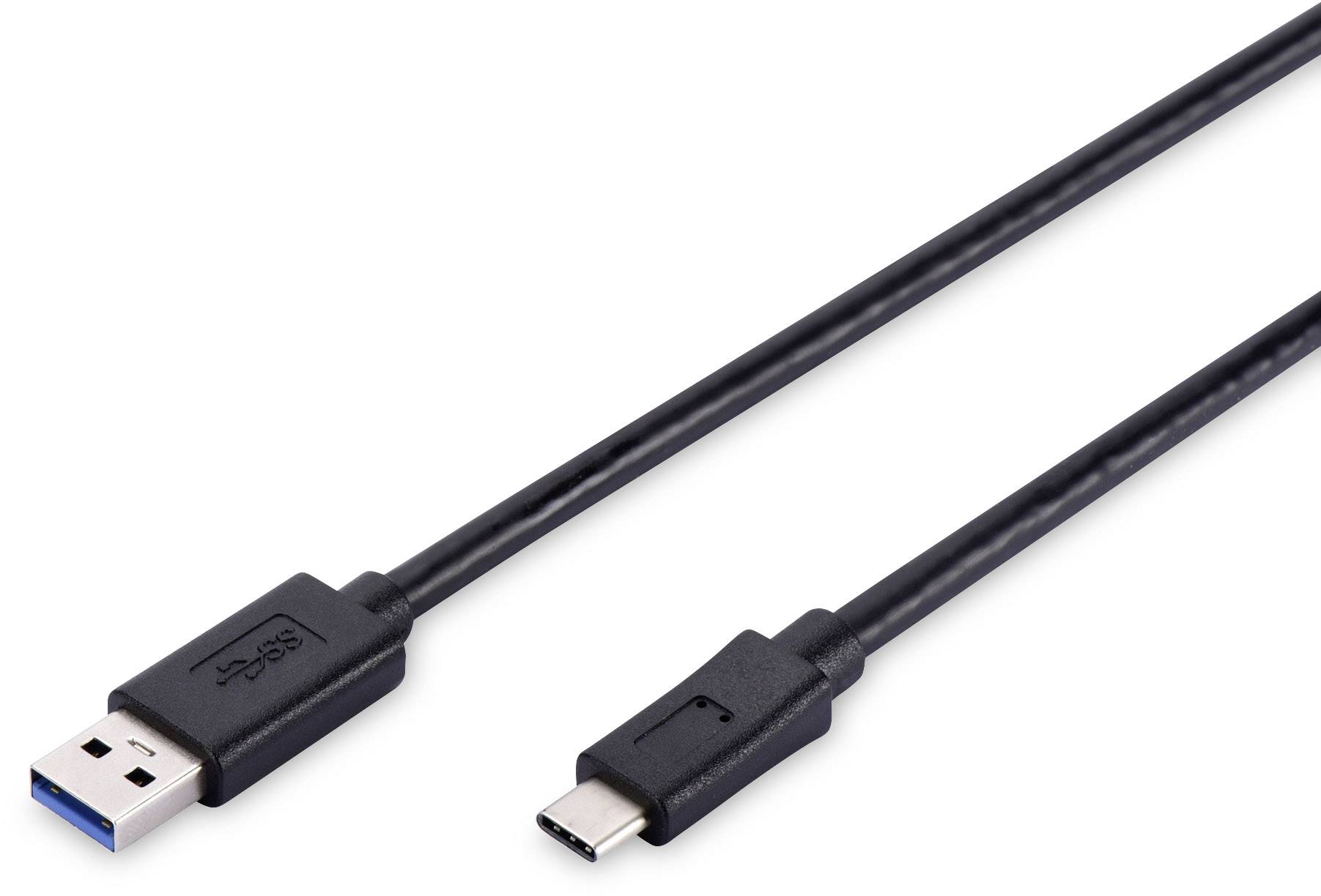 USB kabel s USB-C konektorem na jedné straně a USB-A konektorem na straně druhé. Vhodný pro nabíjení a přenos dat.