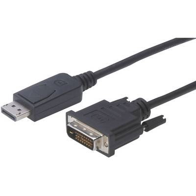 Adaptérový kabel DisplayPort na DVI s černým opláštěním. Používá se pro připojení grafických karet počítače s monitory kompatibilními s DVI.