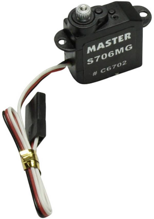 Master Modellbau mini servo S706 MG analogové servo Materiál převodovky: titan Zásuvný systém: uni (Graupner/JR/Futaba)