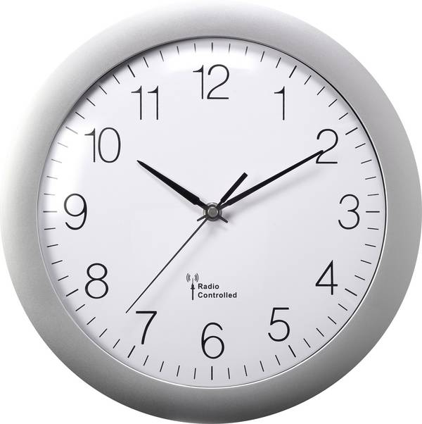 MXP3601S DCF nástěnné hodiny 30 cm x 56 mm, stříbrná