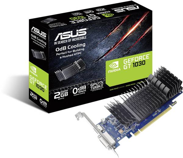 Asus grafická karta Nvidia GeForce GT1030   2 GB GDDR5 RAM PCIe  HDMI™, DVI pasivní chlazení