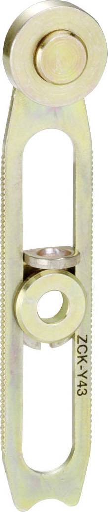 Kovový napínací nebo upevňovací mechanismus se šrouby, velkou kulatou deskou nahoře a označením 'ZGX—Y43' na straně.