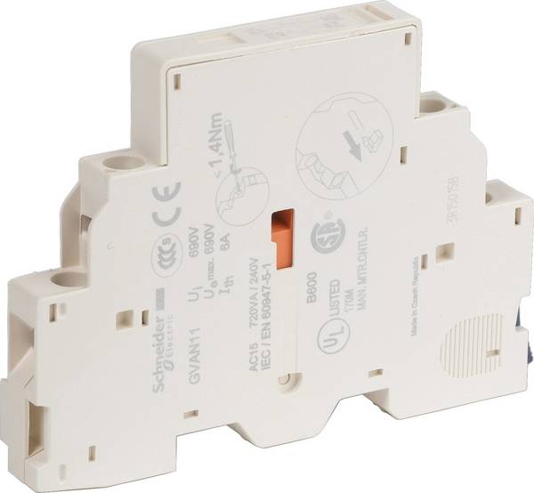 Schneider Electric GVAN11 GVAN11 pomocný spínač 1 spínací kontakt, 1 rozpínací kontakt 1 ks Box