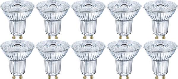 OSRAM HOMELIGHTING 4058075036680 LED Energetická třída (EEK2021) F (A - G) GU10 žárovka 4.3 W = 50 W teplá bílá (Ø x d) 50 mm x 54 mm  10 ks