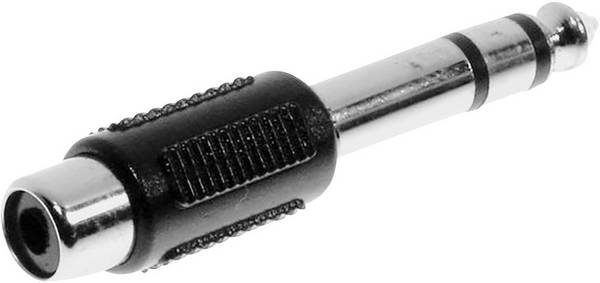 TRU COMPONENTS adaptér jack jack zástrčka 6,3 mm - cinch zásuvka stereo Pólů:3 1 ks