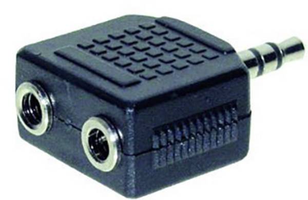 TRU COMPONENTS adaptér jack jack zástrčka 3,5 mm - jack zásuvka 3,5 mm stereo Pólů:3 1 ks