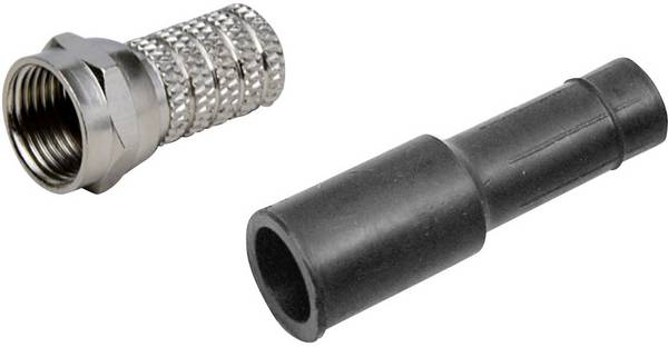 BKL Electronic 0403502 F konektor S pryžovou průchodkou Připojení kabelu: F zástrčka Průměr lanka: 7.50 mm 1 ks