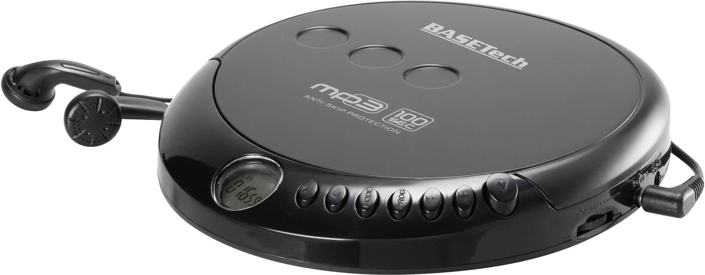 Basetech MPCD-122C přenosný CD přehrávač Discman CD, CD-R, CD-RW, MP3  černá
