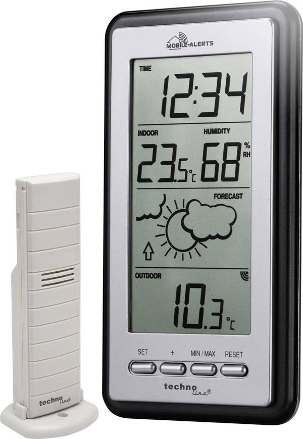 Techno Line  MA 10430 digitální bezdrátová meteostanice  Počet senzorů (max.) 1 ks