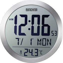 DCF nástěnné hodiny Eurochron EFW 5001, vnější Ø 394 mm, stříbrná