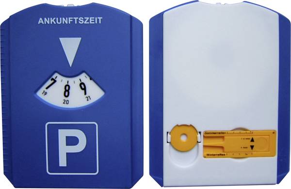 HP Autozubehör  19944 parkovací hodiny  15 mm x 11 cm x 11 cm x 15 mm se stěrkou ke stírání vody, s měřičem hloubky profilu, s mincovníkem, se škrabkou na námrazu, se 2 čipy pro nákupní vozík