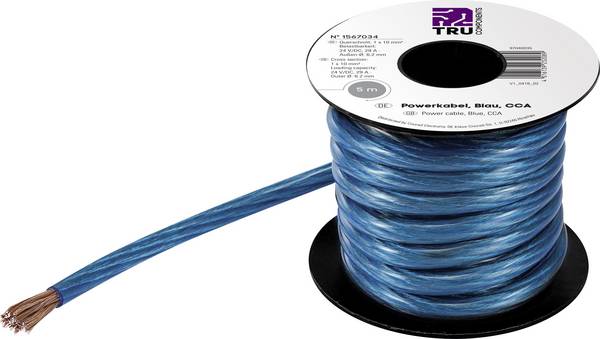 TRU COMPONENTS 1565201 zemnicí kabel, 1 x 25 mm², modrá, 5 m