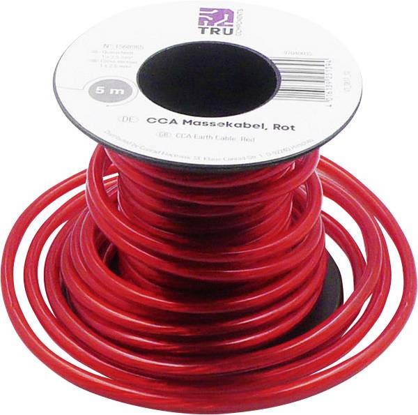 TRU COMPONENTS 1568965 zemnicí kabel, 1 x 2.50 mm², červená, 5 m