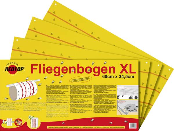 Redtop Fliegenbogen 31091 mucholapka lepicí fólie, feromon  (d x š) 600 mm x 345 mm žlutá 6 ks