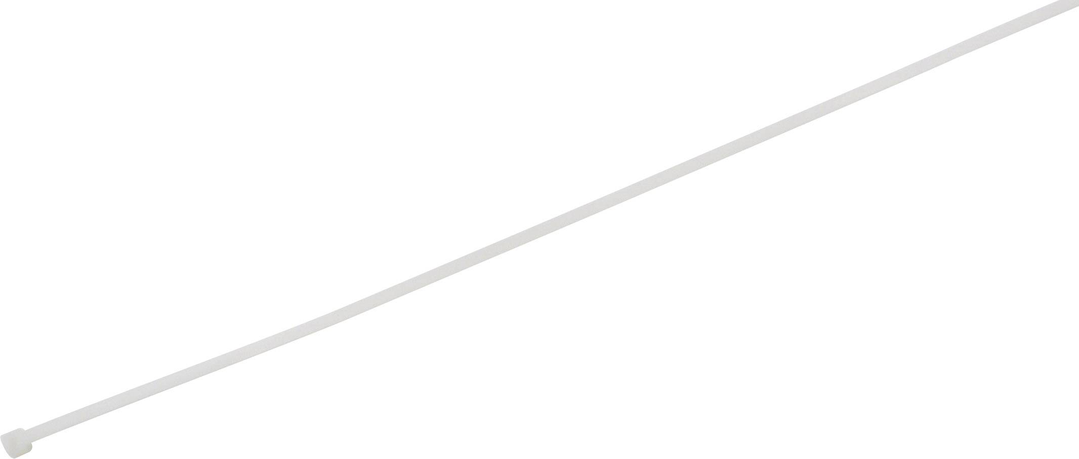TRU COMPONENTS 1578007, stahovací pásky, 4.60 mm, 350 mm, bílá, žárově stabilizované , 100 ks