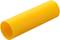 Žlutý plastový válec leží na bílém pozadí.