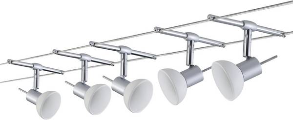 Paulmann Sheela 94136 základní lankový systém GU5.3 50 W LED  chrom (matný), opálová