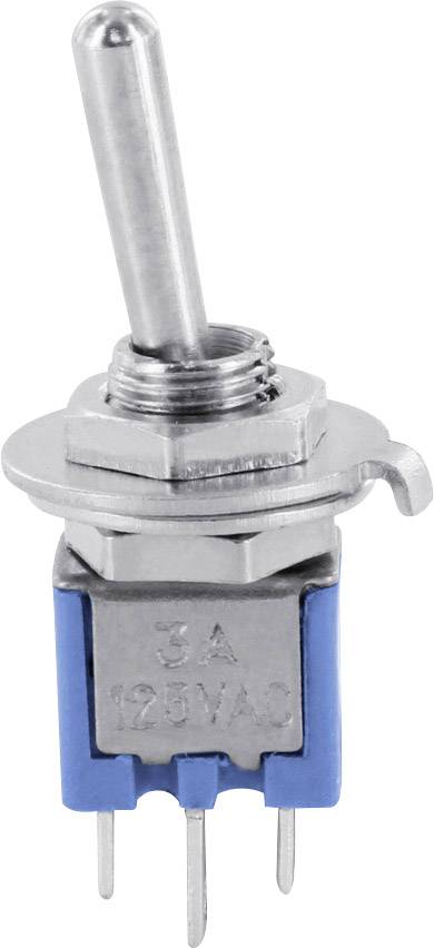 TRU COMPONENTS TC-MK244Z TC-MK244Z páčkový spínač 125 V/AC 1x zap/zap s aretací 1 ks