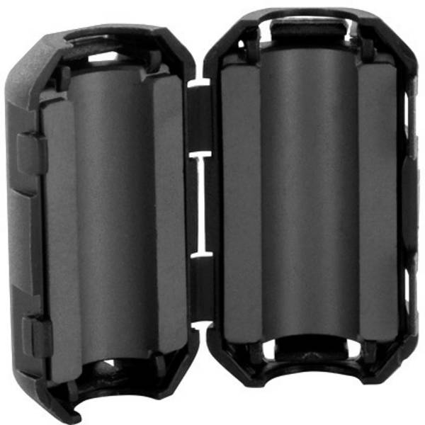 TRU COMPONENTS  TC-KFR90  TC-KFR90  dělený feritový filtr    160 Ω  Ø kabelu (max.) 9 mm  (Ø x v) 19.5 mm x 18 mm  1 ks