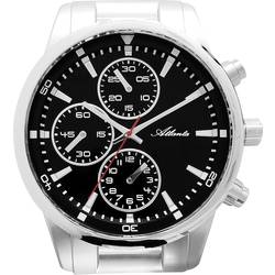 Chronografické nástěnné hodiny Atlanta Uhren XXL 4405 stříbrná