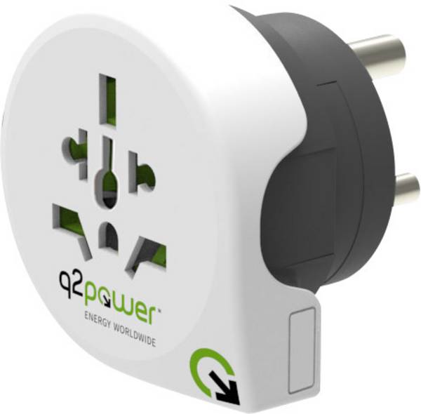 Q2 Power 1.100240 cestovní adaptér  Welt nach Indien