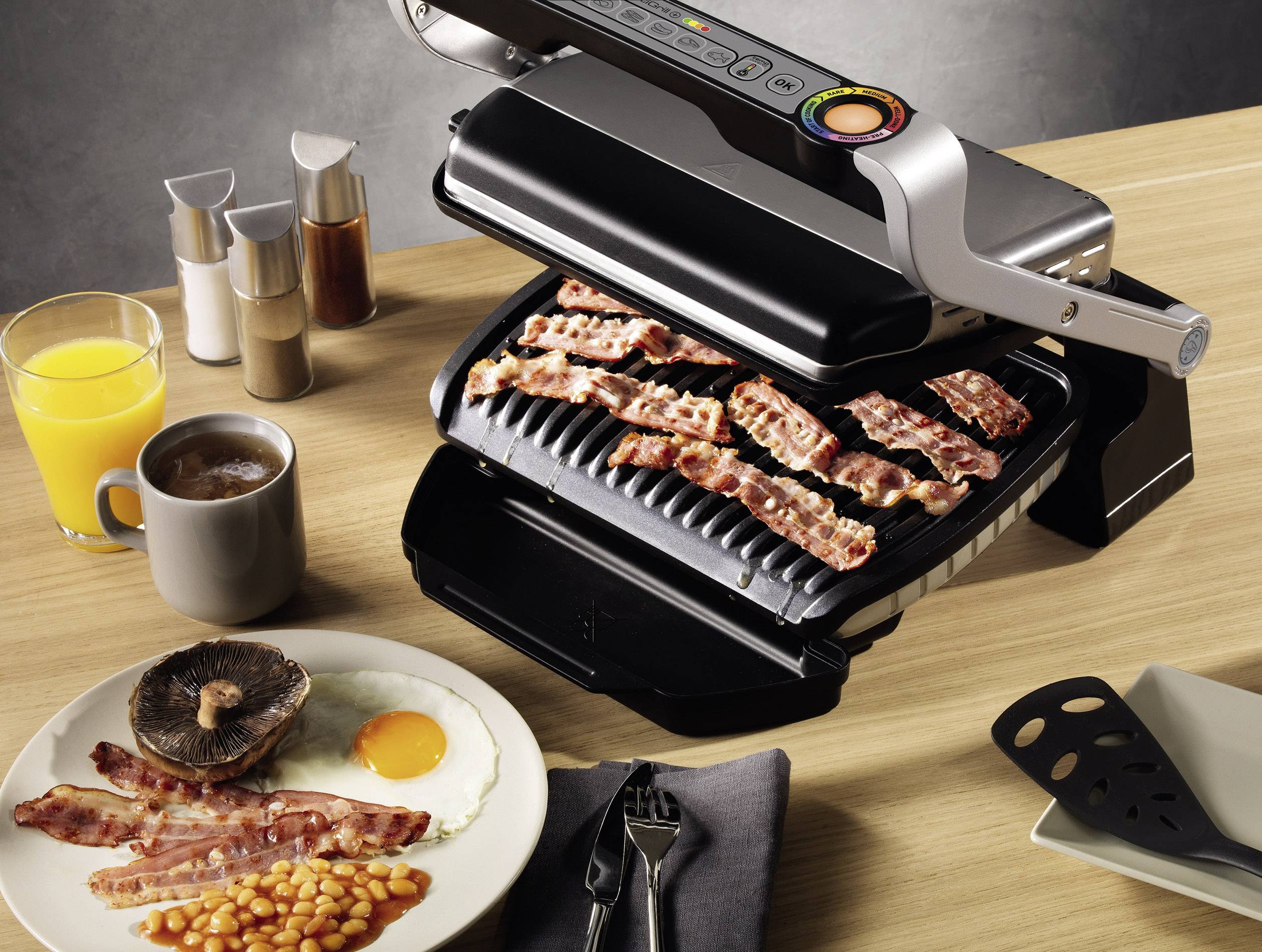 Tefal Optigrill+ elektrický gril, kontaktní gril, nerezová ocel kartáčovaná, černá-6