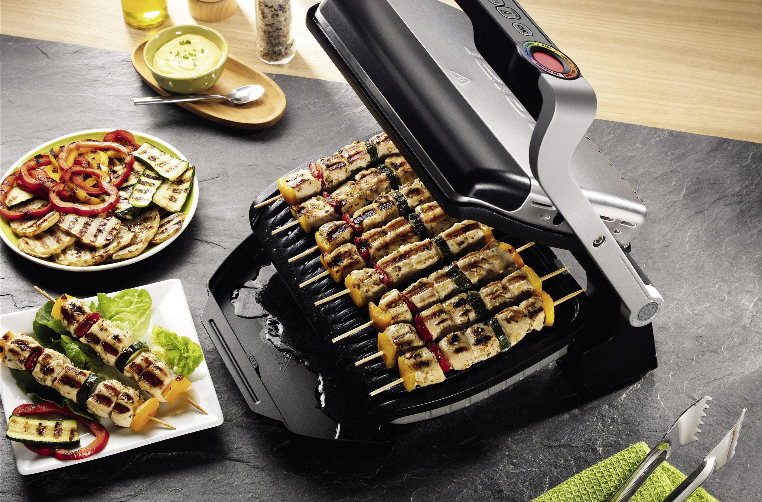 Tefal Optigrill+ elektrický gril, kontaktní gril, nerezová ocel kartáčovaná, černá-7