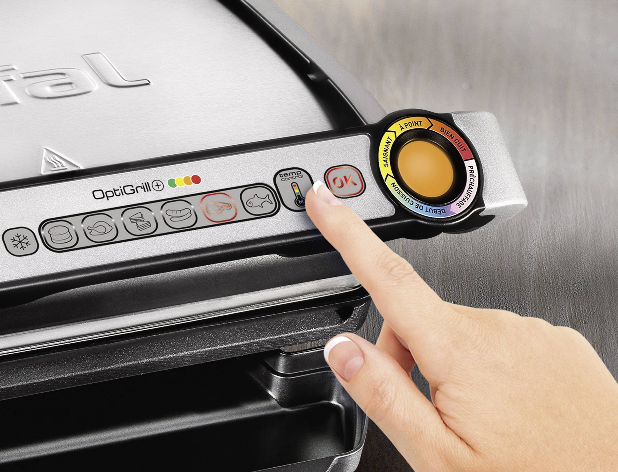 Tefal Optigrill+ elektrický gril, kontaktní gril, nerezová ocel kartáčovaná, černá-9