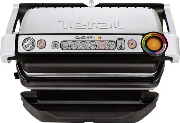 Tefal Optigrill+ elektrický gril, kontaktní gril, nerezová ocel kartáčovaná, černá