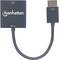Adaptérový kabel Manhattan DP 1.2 s konektorem DisplayPort vlevo a konektorem USB vpravo.