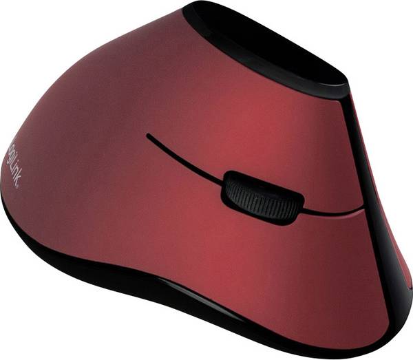 LogiLink ID0159 optická ergonomická myš, přenos bezdrátový, 5 tlačítko, 1200 dpi, černá, červená