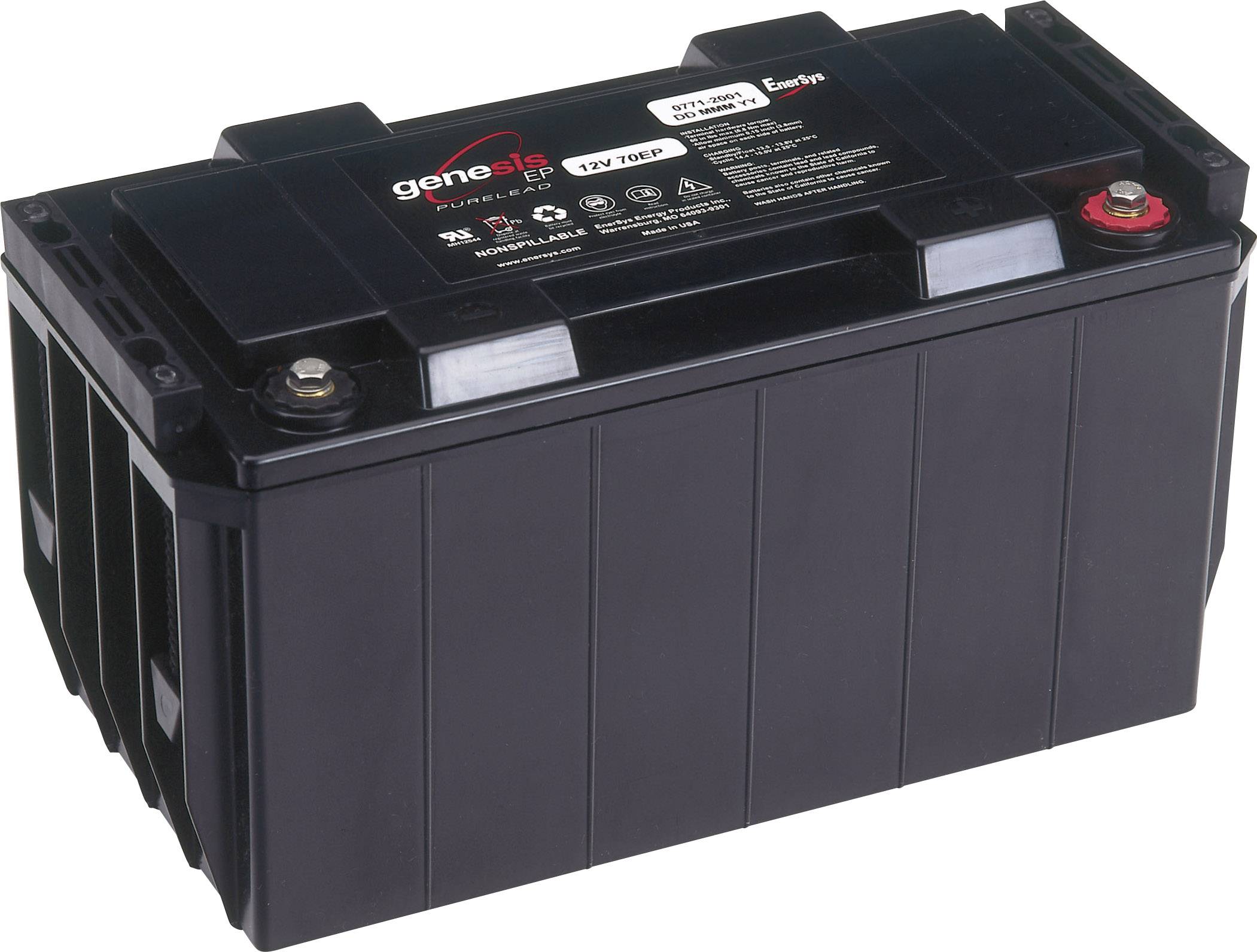 EnerSys Genesis 12EP70 G70EP 0771-2001 olověný akumulátor 12 V 70 Ah olověný se skelným rounem (š x v x h) 331 x 176 x 168 mm šroubované M6 bezúdržbové, nepatrné vybíjení