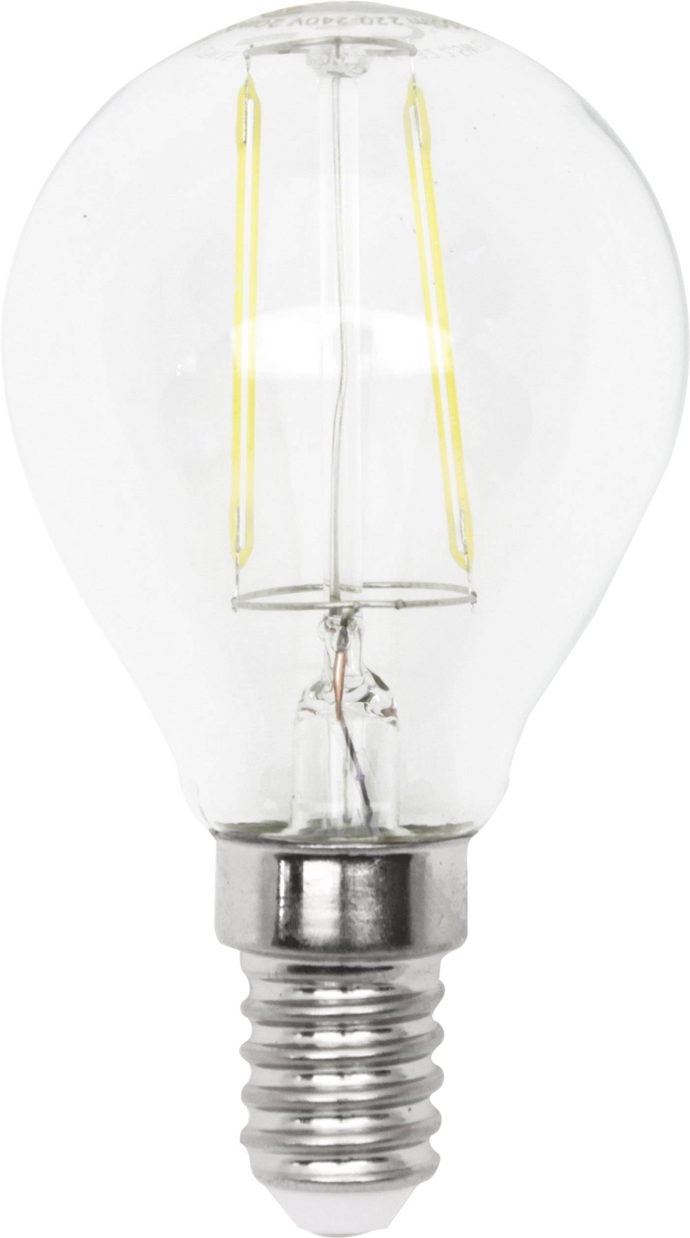 LightMe LM85265 LED Energetická třída (EEK2021) F (A - G) E14 kapkový tvar 4.5 W = 40 W teplá bílá (Ø x d) 45 mm x 78 mm stmívatelná, vlákno 1 ks
