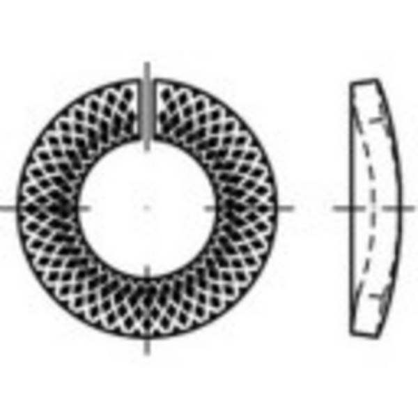 podložka pérová  12 mm 21 mm   nerezová ocel  500 ks TOOLCRAFT  1069915