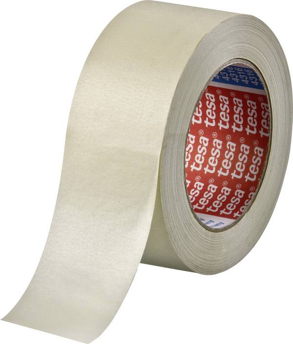 tesa  04316-00009-03 krepová lepicí páska tesakrepp® 4316  světle žlutá (d x š) 50 m x 25 mm 1 ks