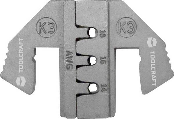 TOOLCRAFT PLE-0K3 Lisovací vložky Krimpovací nástavec Deutsch K3 Vhodné pro značku (kleště): TOOLCRAFT PZ-500