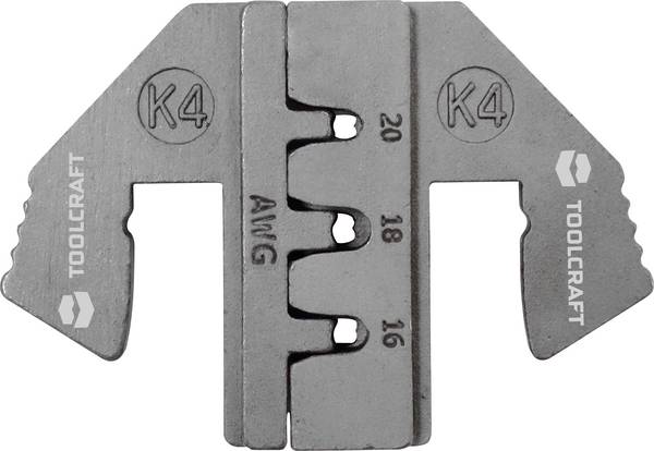TOOLCRAFT PLE-0K4 Lisovací vložky Krimpovací nástavec Deutsch K4 Vhodné pro značku (kleště): TOOLCRAFT PZ-500