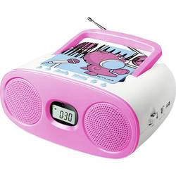 Dětský CD přehrávač Muse M-23 KDG AUX, CD, FM, USB růžová