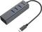USB-C hub se třemi USB porty a jedním ethernetovým portem.