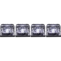 LED solární dekorativní osvětlení kostka ledu Polarlite 0.08 W, IP44, studená bílá