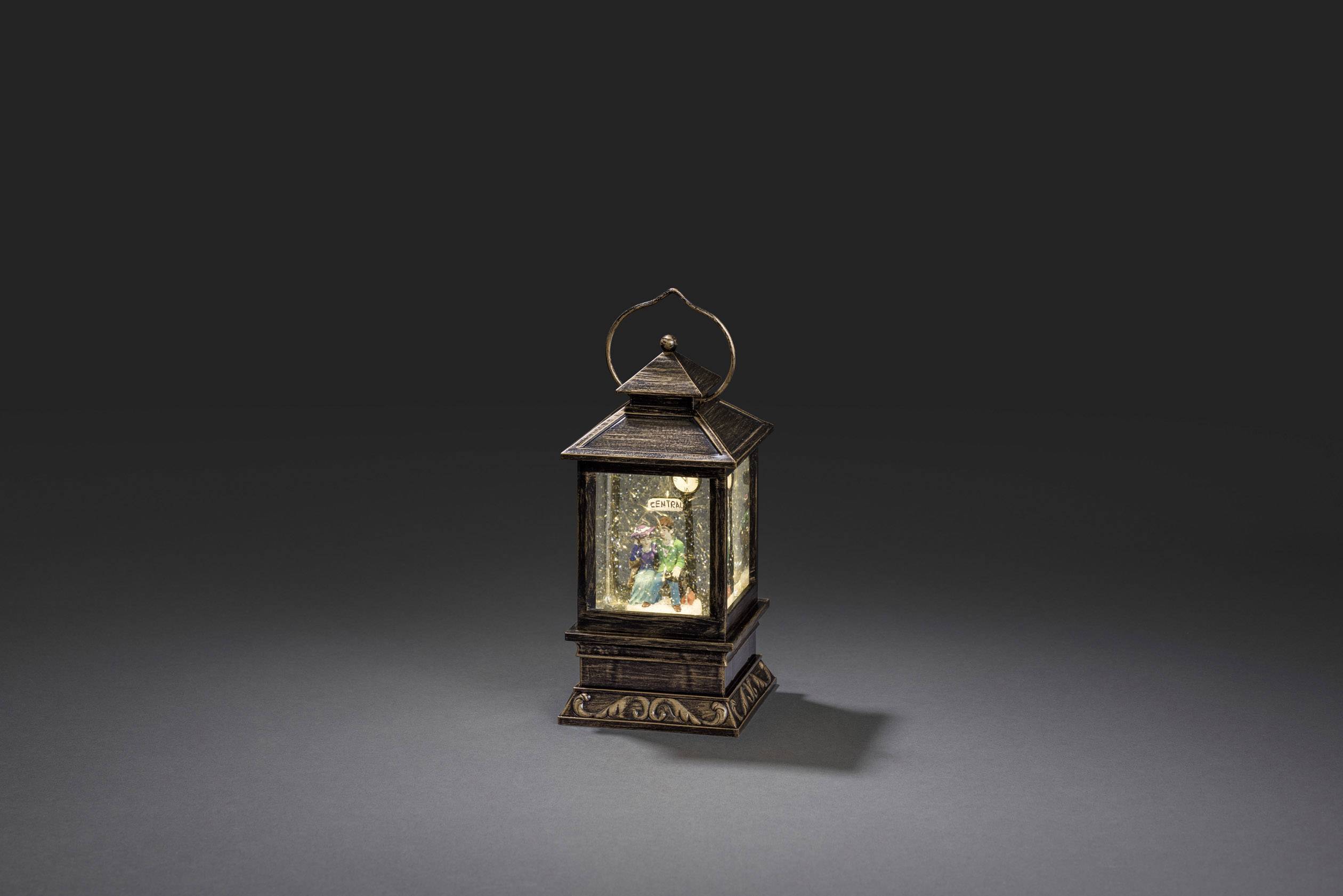 Konstsmide 2809-000 LED svítilna zasněžená krajina teplá bílá LED mosaz s motivem sněhu, naplněné vodou, se spínačem-1