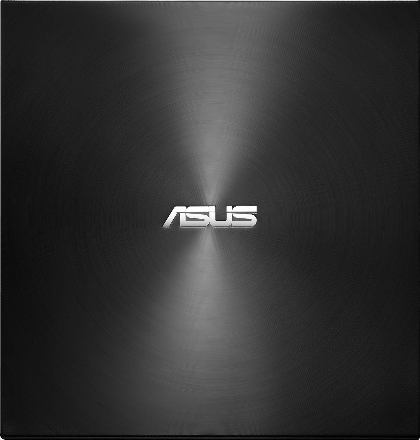 Notebook Asus s lesklým, kartáčovaným kovovým povrchem na horní straně.