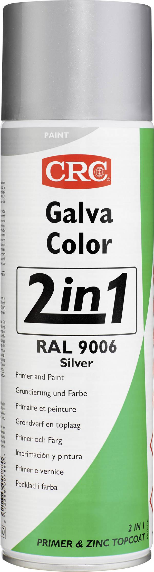 CRC 20584-HO Lak proti korozi GALVACOLOR s dvojitým účinkem, bílý hliník (RAL 9006)  500 ks