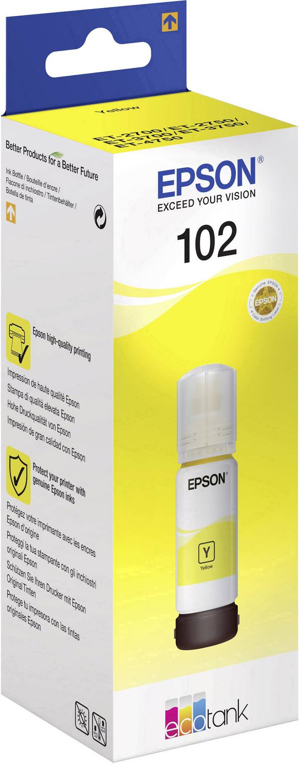 Epson C13T03R440 102 EcoTank náhradní náplň originál Epson žlutá 70 ml