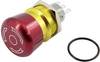 TRU COMPONENTS TC-GQ22-A-11TSB203, 1602510 nouzový vypínač, 250 V, 1 spínací kontakt, 1 rozpínací kontakt, 1 ks