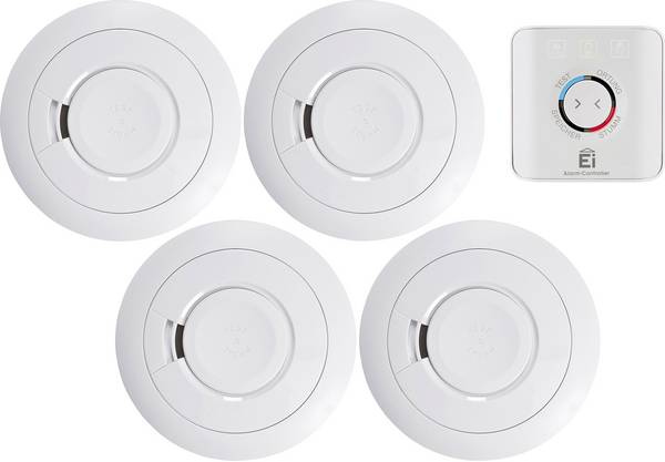 Ei Electronics  bezdrátový detektor kouře sada 5 ks vč. baterie s životností 10 let, možnost vzájemného propojení