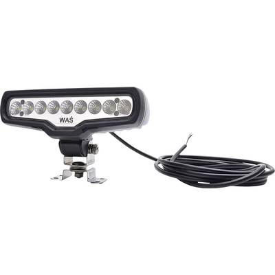 LED lampa s 10 kulatými světly, namontovaná na kovovém stojanu. Černá, s napájecím kabelem.