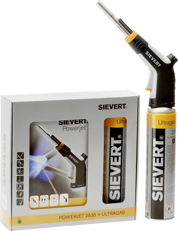 Sievert PowerJet Ultra Set pájecí lampa 2100 °C  vč. plynové láhve 1 sada